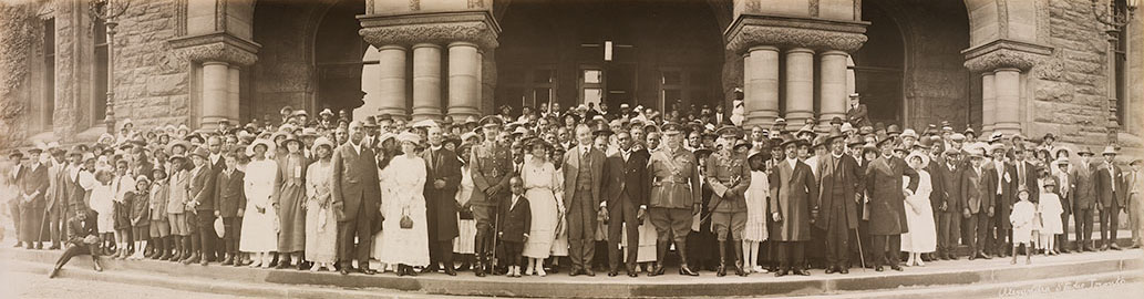 E.C. Drury with Black Canadians at Queen's Park